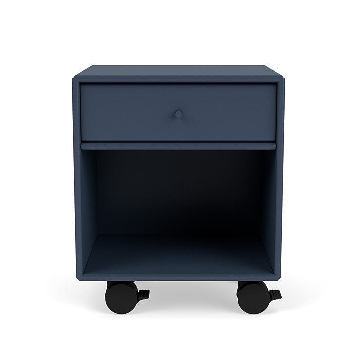 Montana Dream Nightstand With Castors, Juniper Blue