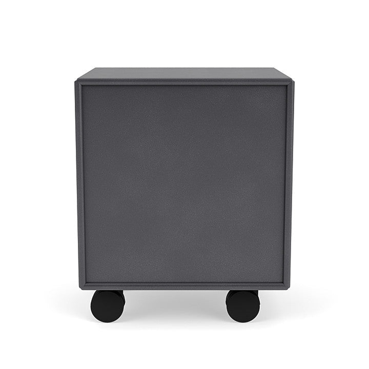 Montana Dream Nightstand With Castors, Carbon Black