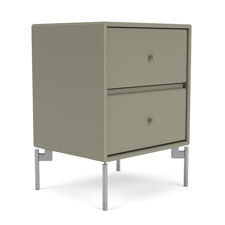 Montana Drift Drawer Module With Legs, Fennel/Matt Chrome