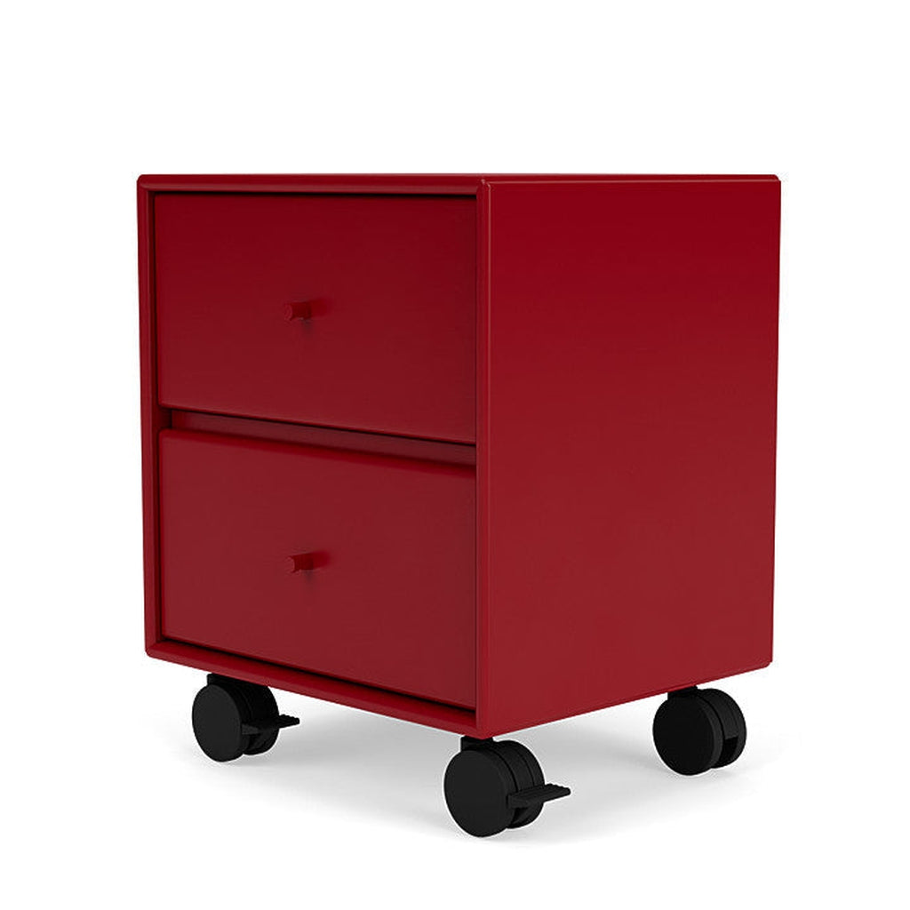 Montana Drift Drawer Module With Castors, Beetroot Red