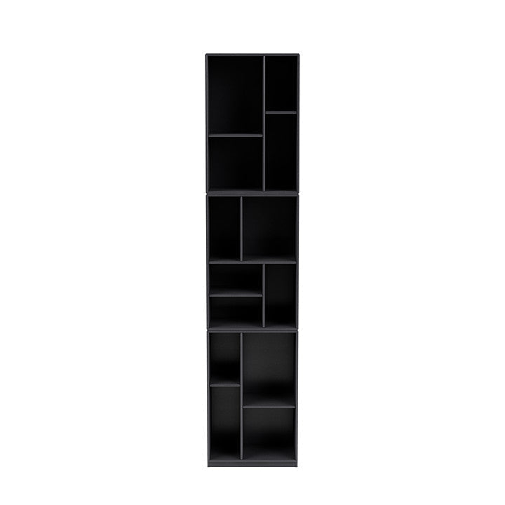 Montana Loom High Bookcase With 3 Cm Plinth, Carbon Black