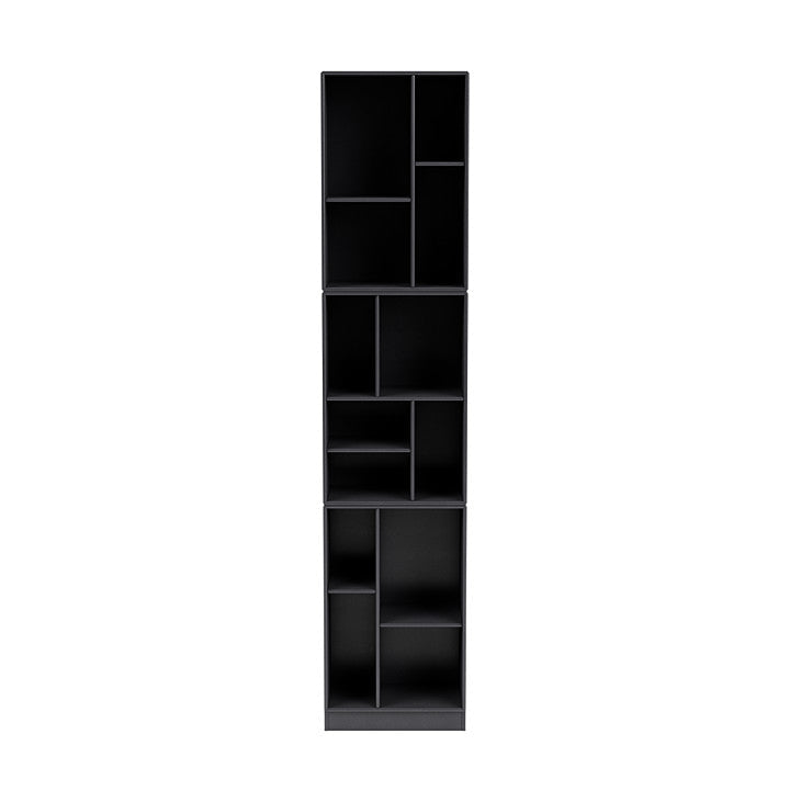 Montana Loom High Bookcase With 7 Cm Plinth, Carbon Black