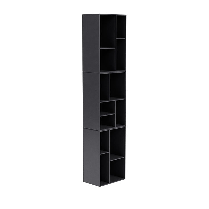 Montana Loom High Bookcase With Suspension Rail, Carbon Black