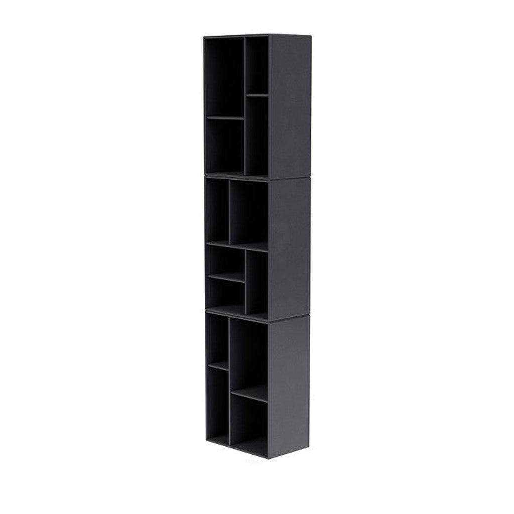 Montana Loom High Bookcase With Suspension Rail, Carbon Black