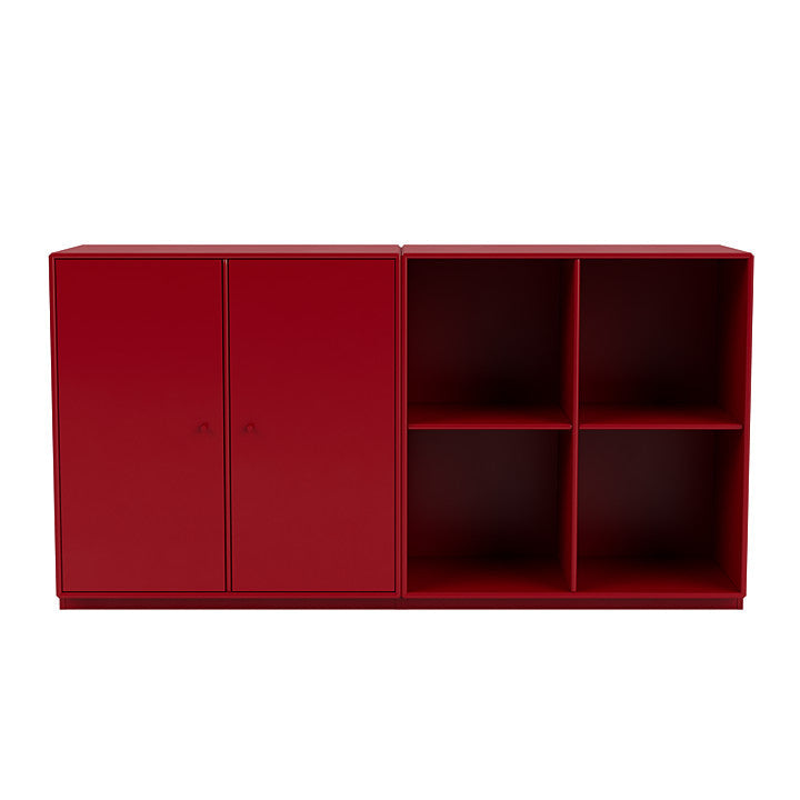 Montana Pair Classic Sideboard With 3 Cm Plinth, Beetroot Red