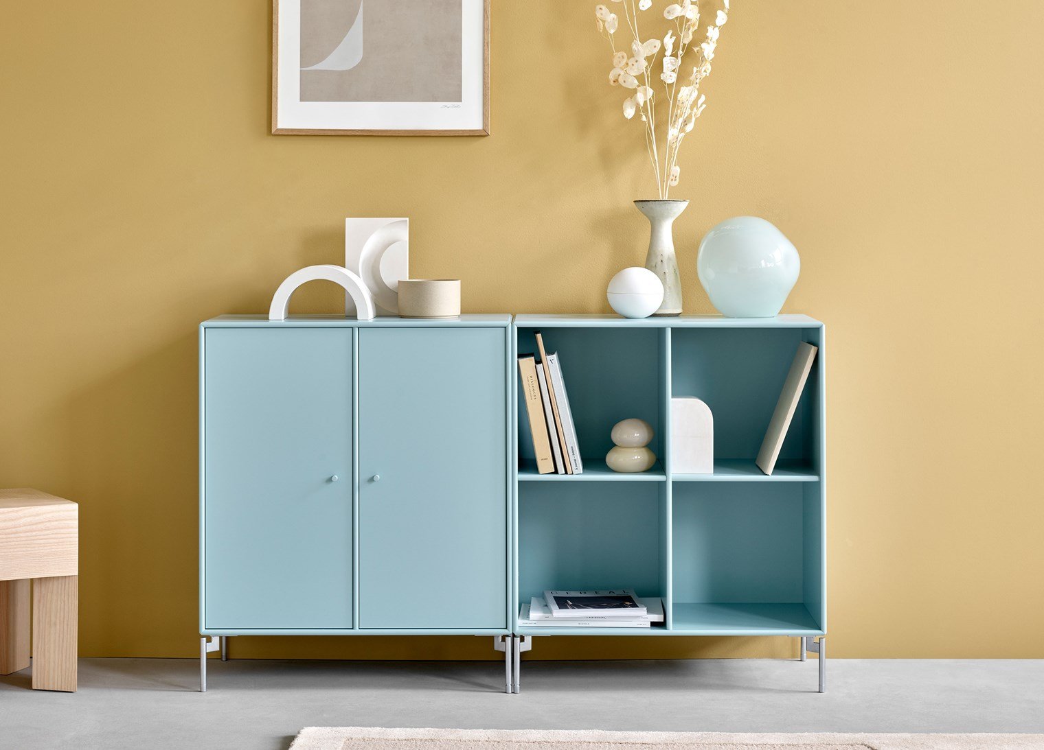 Montana Pair Classic Sideboard With 3 Cm Plinth, Amber Yellow