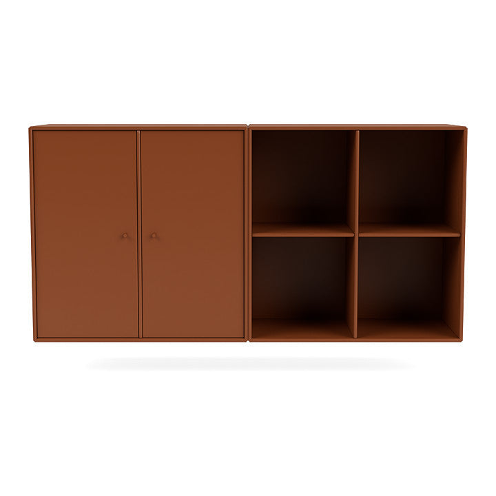 Montana Pair Classic Sideboard With Suspension Rail, Hazelnut Brown