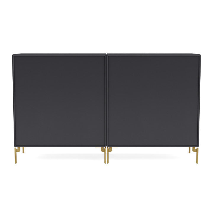 Montana Pair Classic Sideboard With Legs, Anthracite/Brass