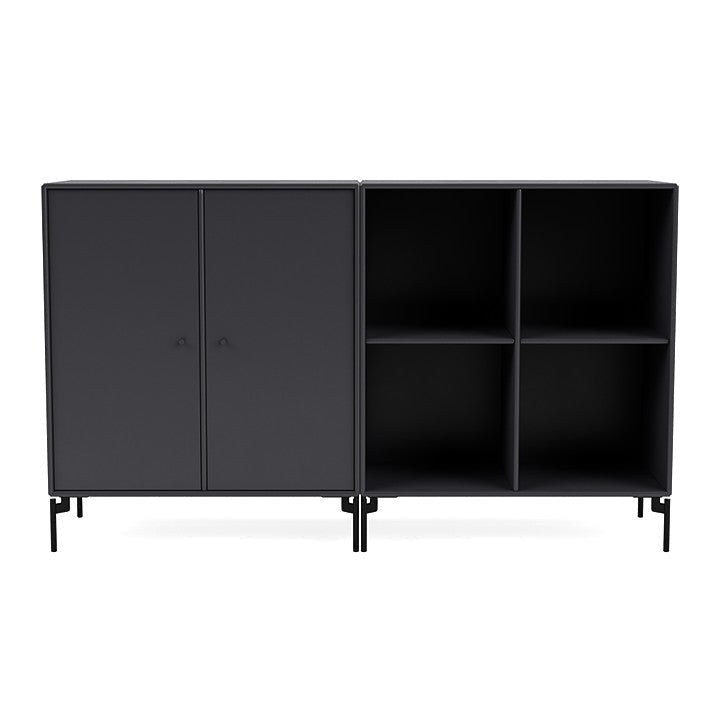 Montana Pair Classic Sideboard With Legs, Anthracite/Black