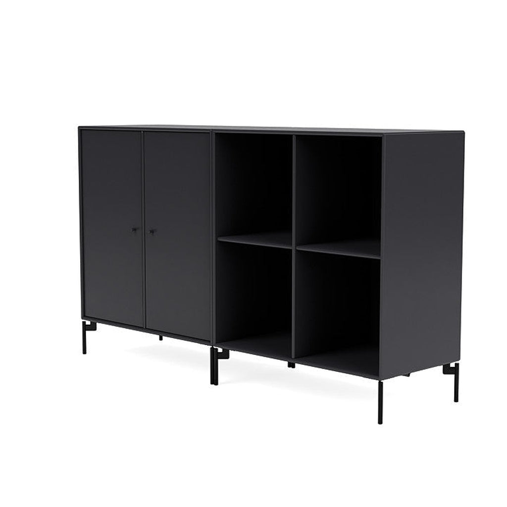 Montana Pair Classic Sideboard With Legs, Anthracite/Black