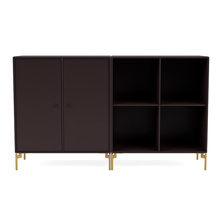 Montana Pair Classic Sideboard With Legs, Balsamic/Brass