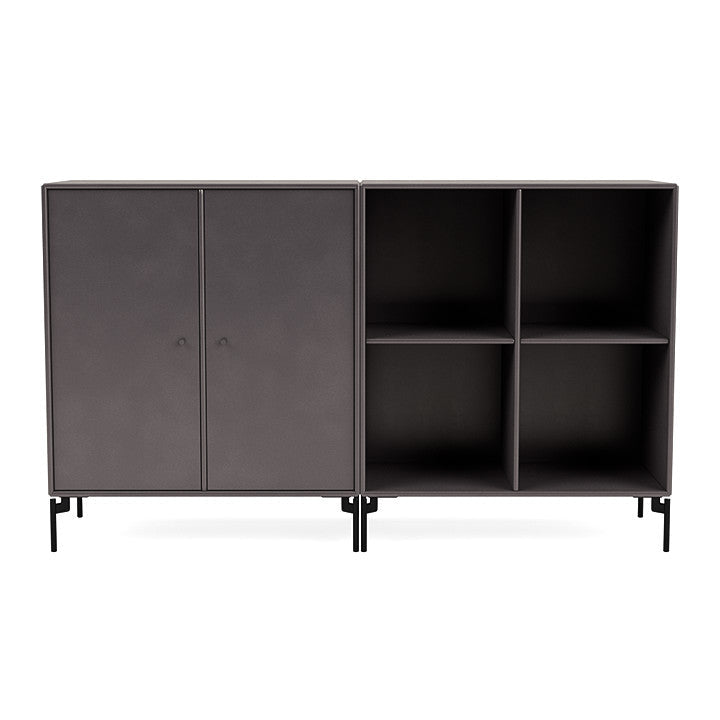 Montana Pair Classic Sideboard With Legs, Coffee/Black