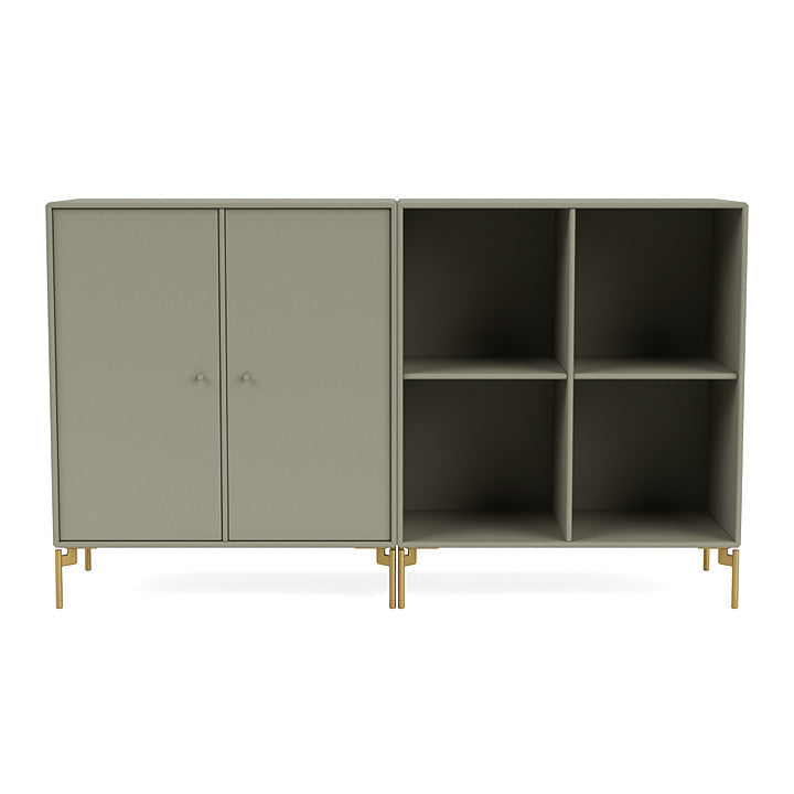 Montana Pair Classic Sideboard With Legs, Fennel/Brass