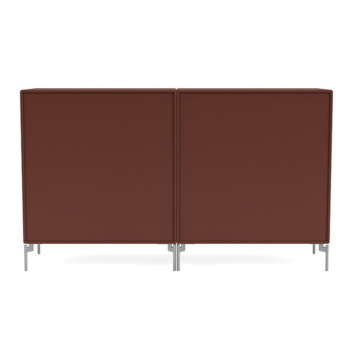 Montana Pair Classic Sideboard With Legs, Masala/Matt Chrome