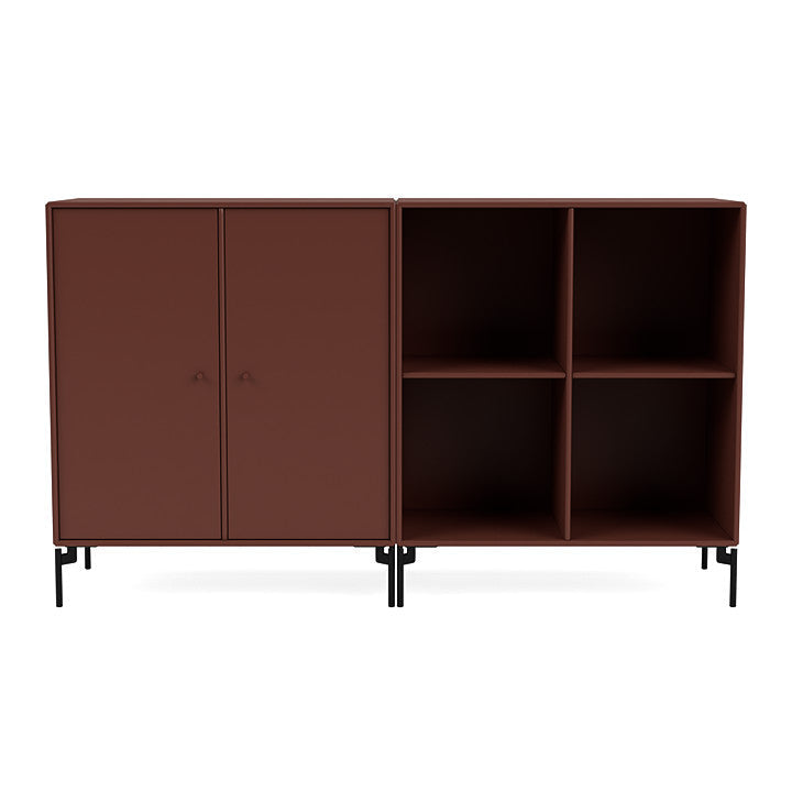 Montana Pair Classic Sideboard With Legs, Masala/Black