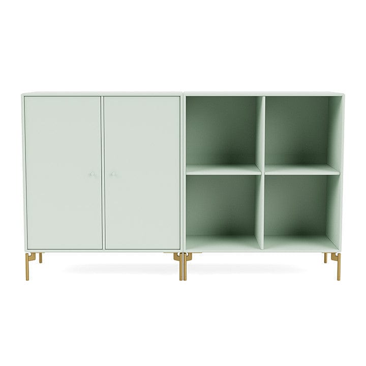 Montana Pair Classic Sideboard With Legs, Mist/Brass