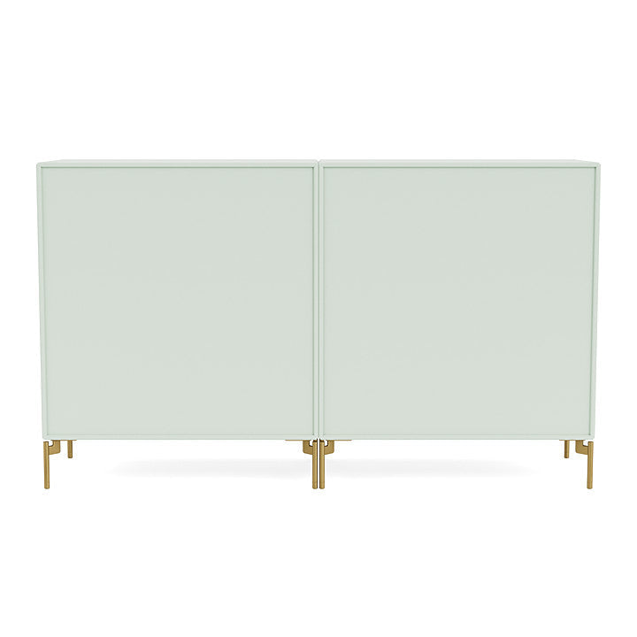 Montana Pair Classic Sideboard With Legs, Mist/Brass