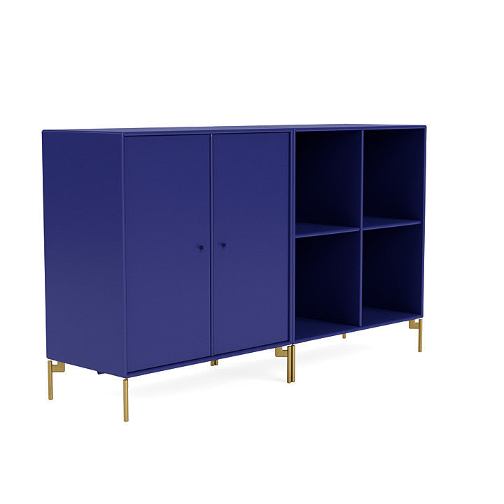 Montana Pair Classic Sideboard With Legs, Monarch Blue/Brass