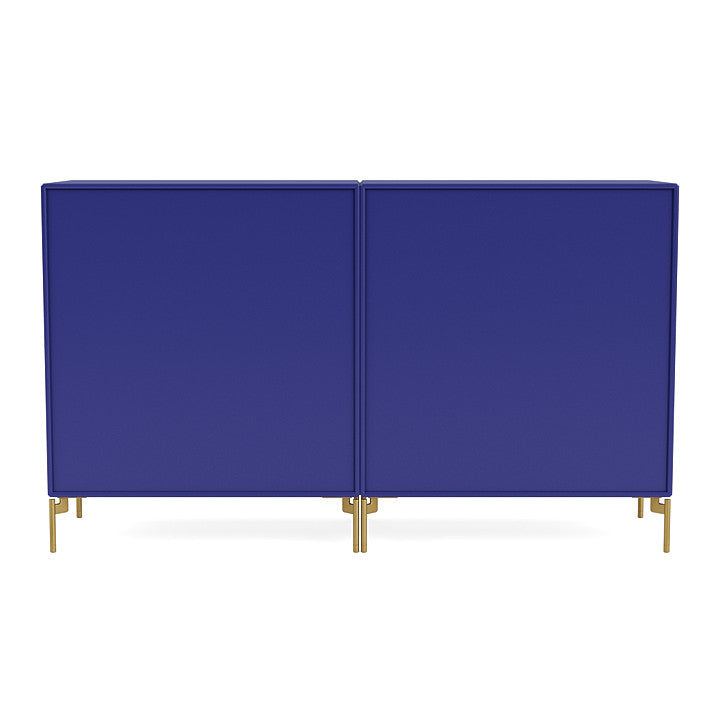 Montana Pair Classic Sideboard With Legs, Monarch Blue/Brass