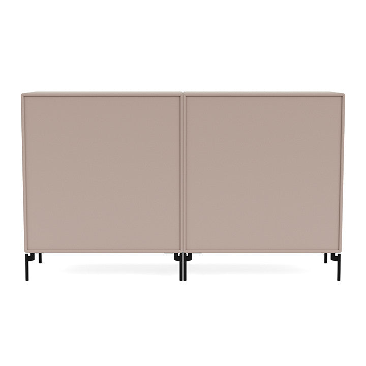 Montana Pair Classic Sideboard With Legs, Mushroom Brown/Black