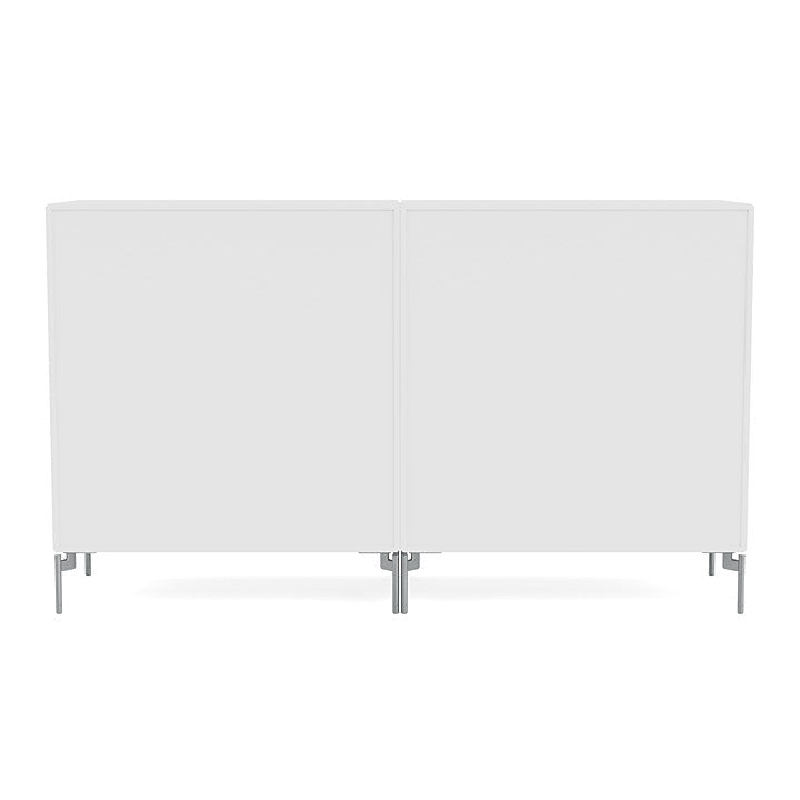 Montana Pair Classic Sideboard With Legs, New White/Matt Chrome