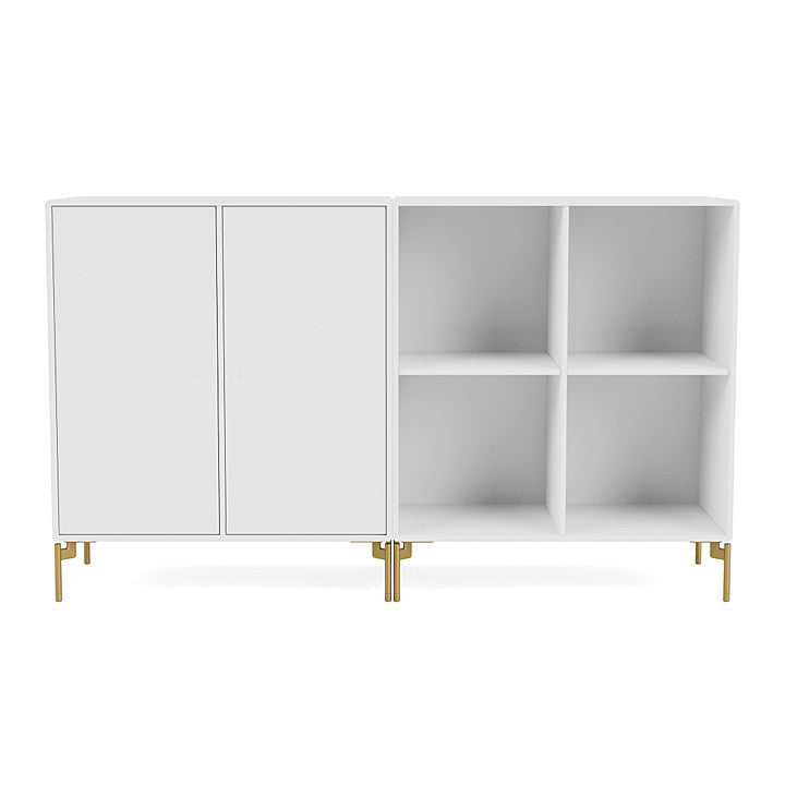 Montana Pair Classic Sideboard With Legs, New White/Brass