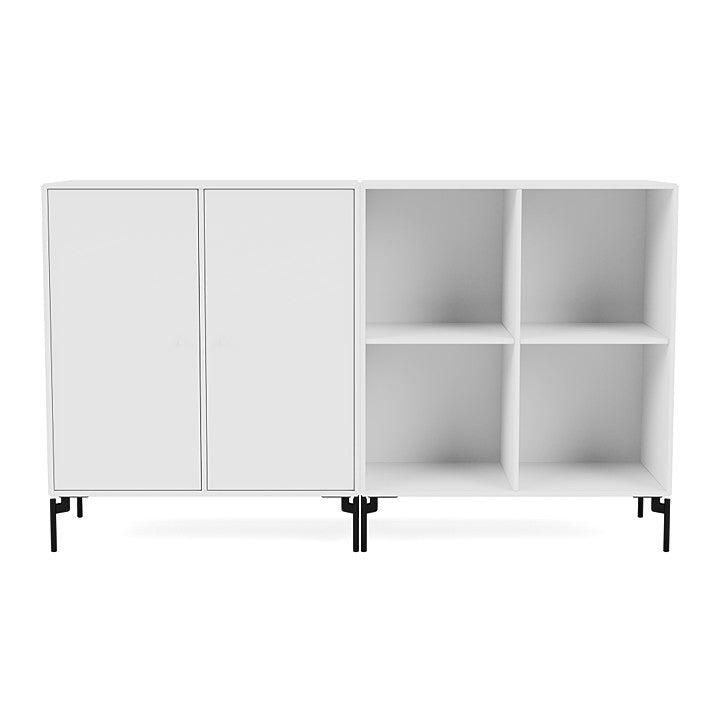 Montana Pair Classic Sideboard With Legs, New White/Black