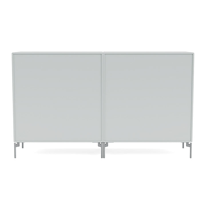 Montana Pair Classic Sideboard With Legs, Oyster/Matt Chrome