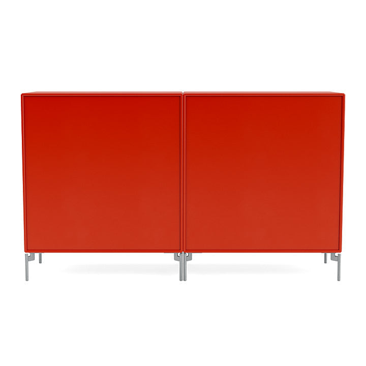 Montana Pair Classic Sideboard With Legs, Rosehip/Matt Chrome