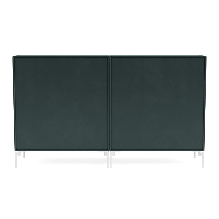 Montana Pair Classic Sideboard With Legs, Black Jade/Snow White