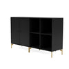 Montana Pair Classic Sideboard With Legs, Black/Brass