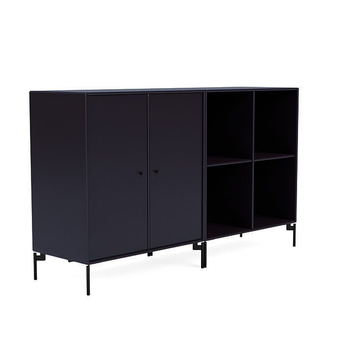 Montana Pair Classic Sideboard With Legs, Shadow/Black