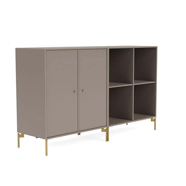 Montana Pair Classic Sideboard With Legs, Truffle/Brass