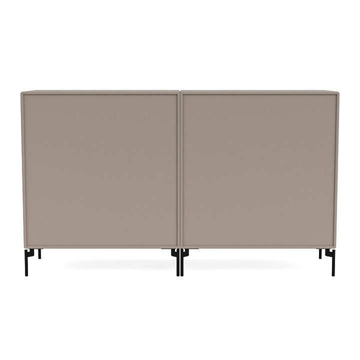 Montana Pair Classic Sideboard With Legs, Truffle/Black