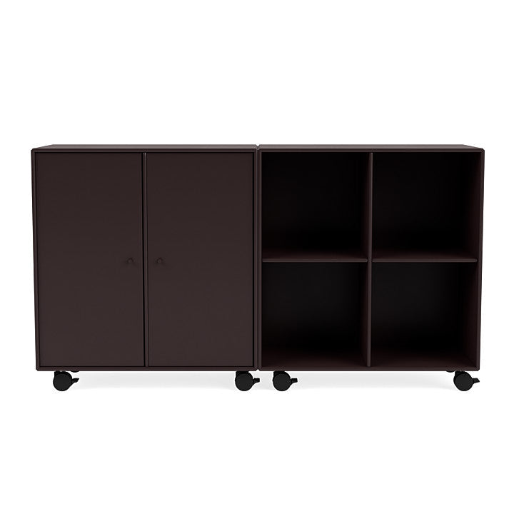 Montana Pair Classic Sideboard With Castors, Balsamic Brown