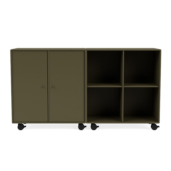 Montana Pair Classic Sideboard With Castors, Oregano Green