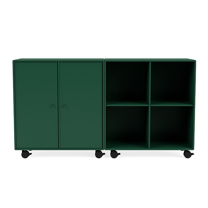 Montana Pair Classic Sideboard With Castors, Pine Green