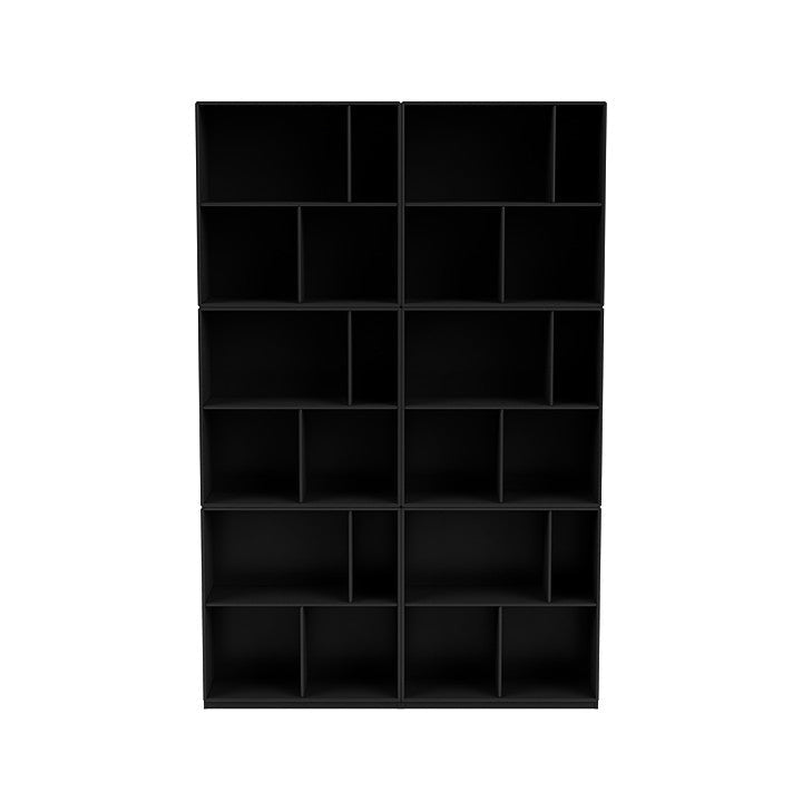 Montana Read Spacious Bookshelf With 3 Cm Plinth, Black