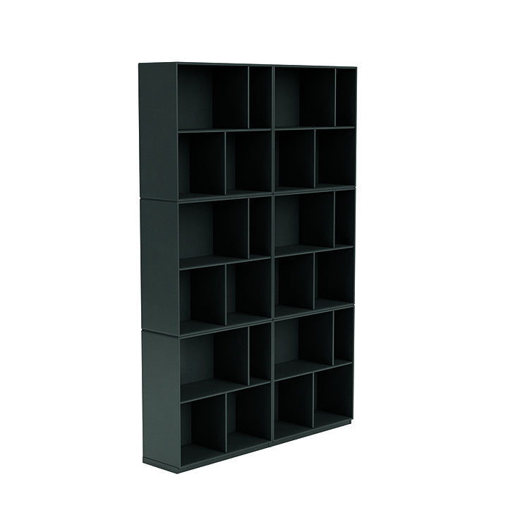 Montana Read Spacious Bookshelf With 3 Cm Plinth, Black Jade