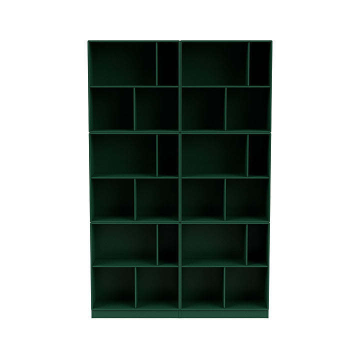 Montana Read Spacious Bookshelf With 7 Cm Plinth, Pine Green