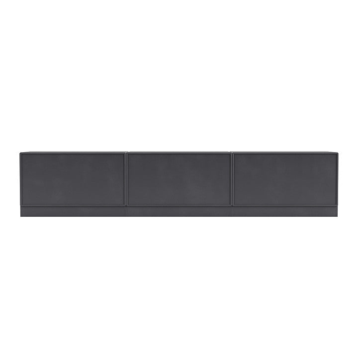 Montana Rest Bench With 7 Cm Plinth, Carbon Black