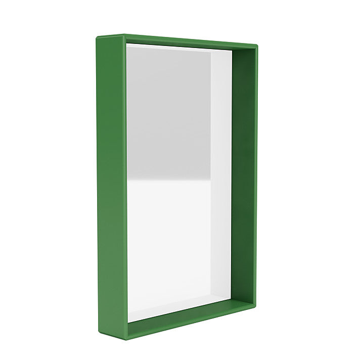 Montana Shelfie Mirror With Shelf Frame, Parsley Green