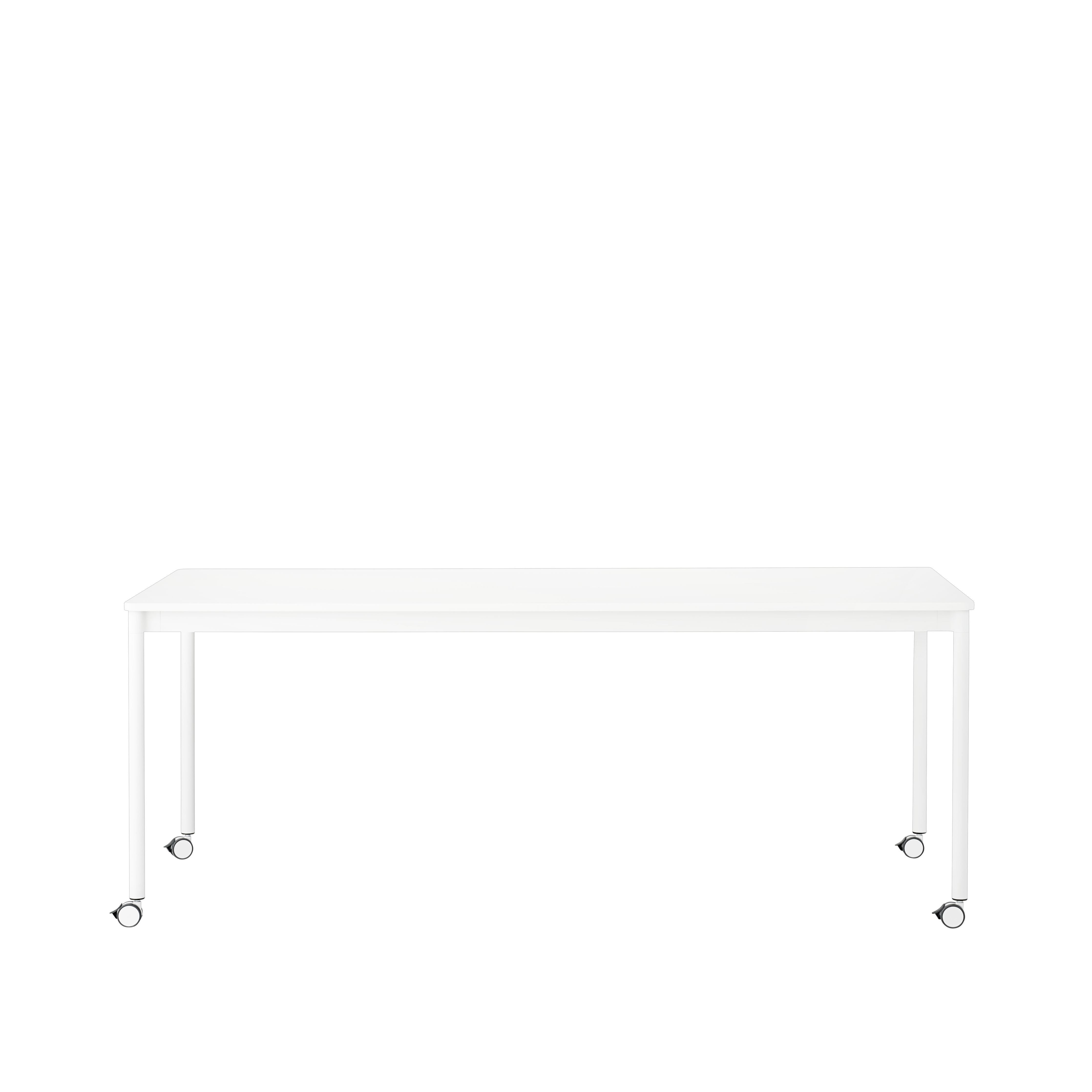 MUUTO BASE HIGH TABLE M. Rolls 190x85x105 cm, bílý laminát/bílý rám