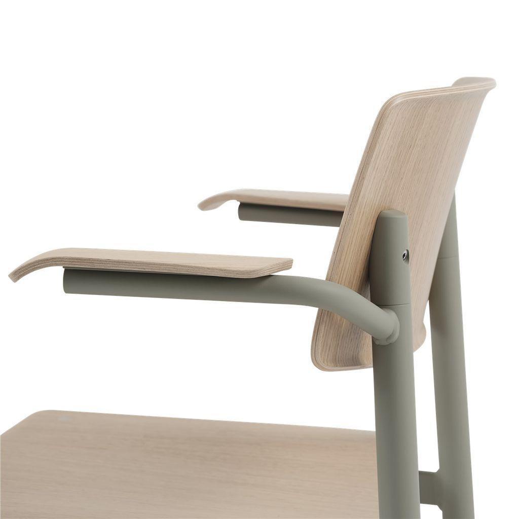 Muuto Loft Chair With Armrest, Oak/Dusty Green