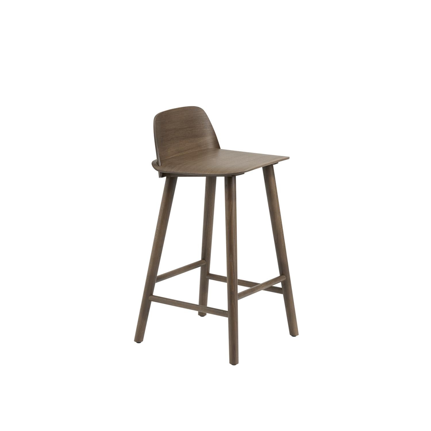 Muuto blbeček pult stolička 65 cm, tmavě hnědá obarvená