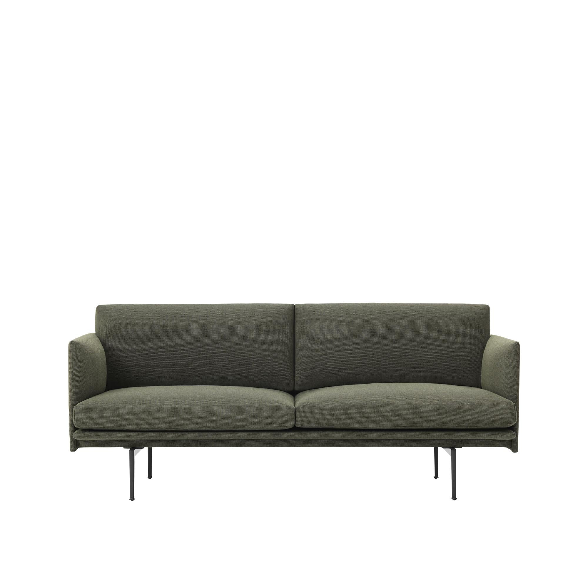 Muto Outline Sofa 2 Seater, tkanina, fiord 961
