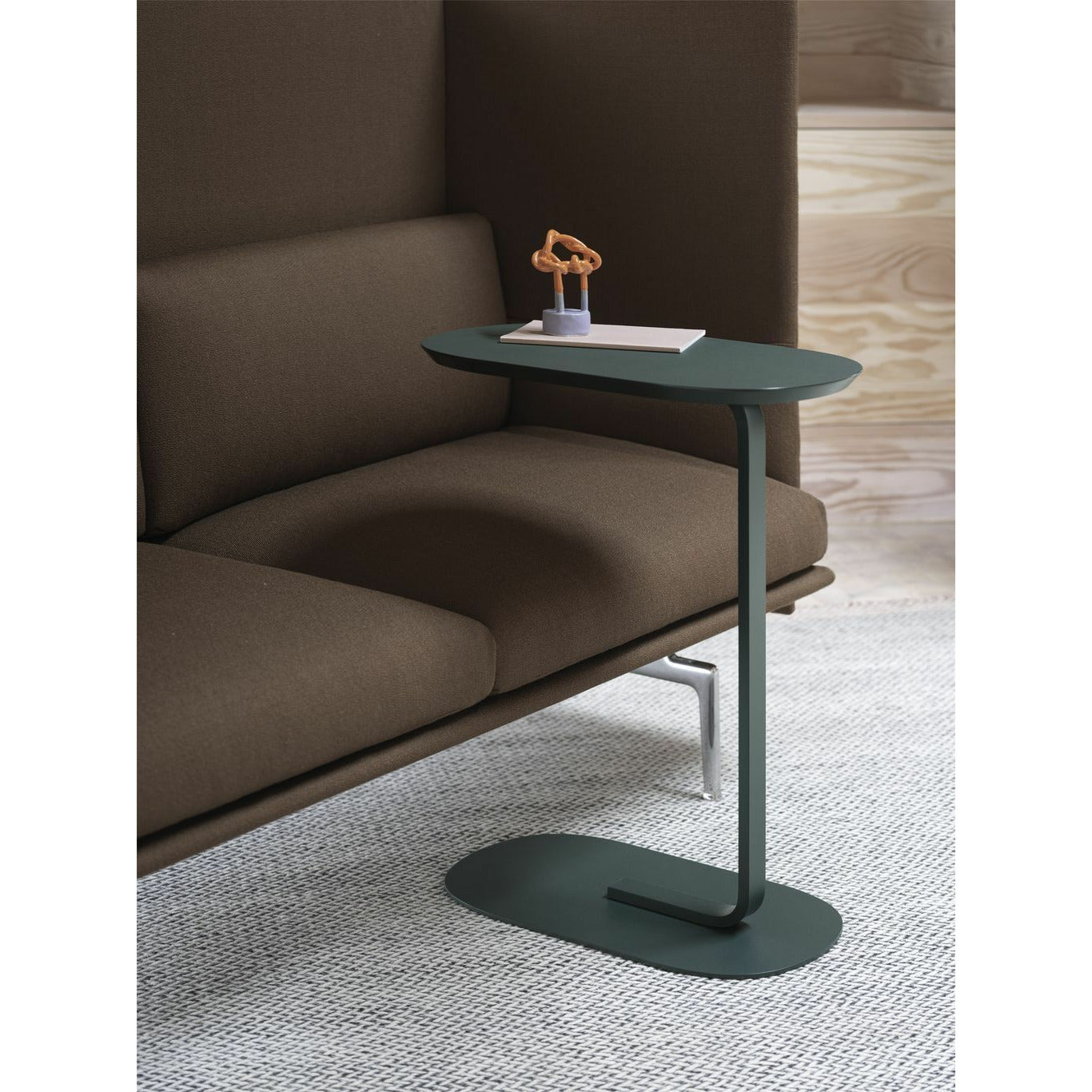 Muuto Relate Side Table H 73,5 Cm, Dark Green