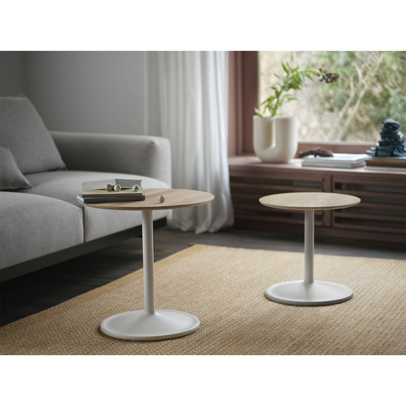 Muuto Soft Side Table øx H 41x40 Cm, Solid Oak/Off White