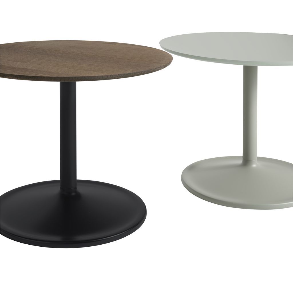 Měkký boční stůl Muuto Øx H 41x48 cm, pevný dub/černá
