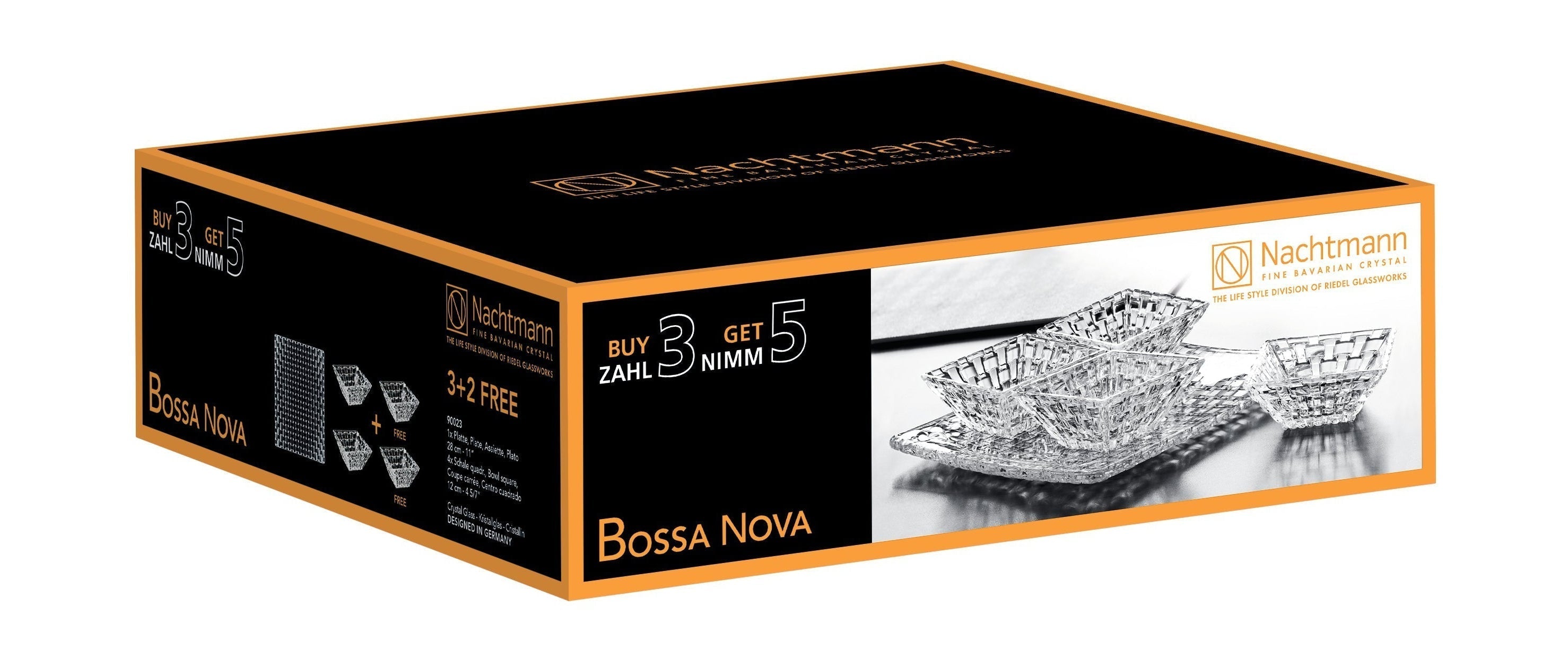 Nachtmann Bossa Nova Plate and Bowl Advantage Set, sada 5